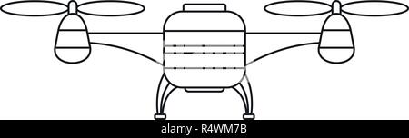 Toy drone icon. Outline toy drone vector icon for web design isolated on white background Stock Vector
