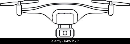 Photo drone icon. Outline photo drone vector icon for web design isolated on white background Stock Vector