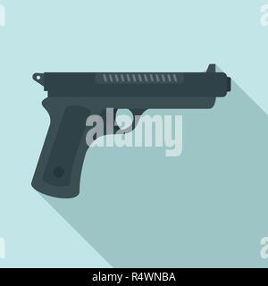 Desert eagle pistol icon, self defense weapon, concept cartoon vector ...