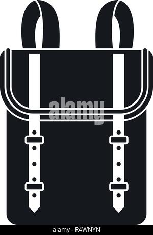 Boy backpack icon. Simple illustration of boy backpack vector icon for web design isolated on white background Stock Vector