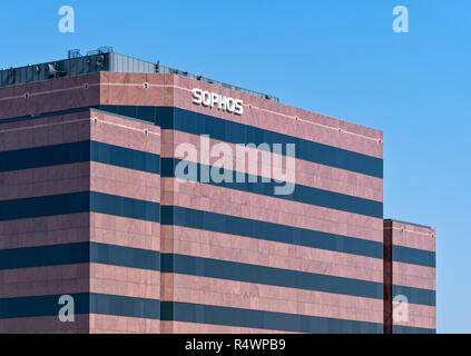 SANTA CLARA, CA/USA - OCTOBER 20, 2018: Sophos Silicon Valley headquarters. Sophos Group is a British security software and hardware company. Stock Photo