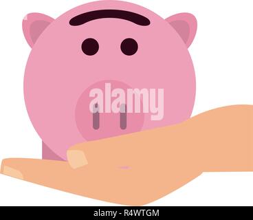 Money savings and investment black and white Stock Vector