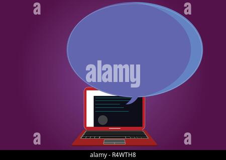 Business Empty template for Layout for invitation greeting card promotion poster voucher. Certificate Layout on Laptop Screen and Blank Halftone Color Stock Vector