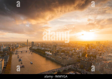 Views from the London Eye PHILLIP ROBERTS Stock Photo
