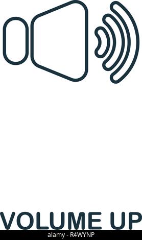 Volume up Simple vector icon. Illustration symbol design template for ...