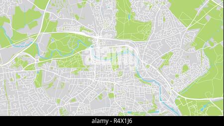 Urban vector city map of Colchester, England Stock Vector Image & Art