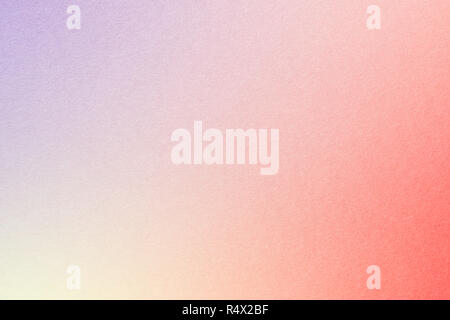 Rainbow pastel gradient background with watercolor paper texture, with Purple, Millenial Pink, Cream Yellow, Red colors Stock Photo