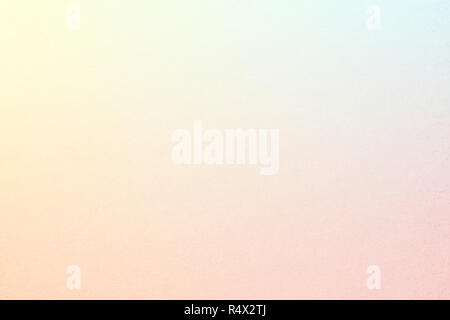 Rainbow pastel gradient background with watercolor paper texture, with Cream Yellow, Light Cyan, Apricot, Millenial Pink colors Stock Photo