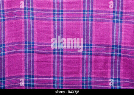 Textile texture of the checkered shirt useful as background Stock Photo