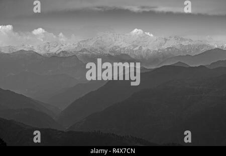 mountain landscape in uttarakahnd Himalayas Stock Photo