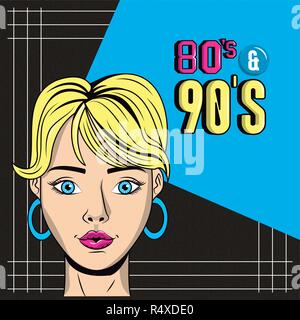 eighties and nineties style Stock Vector