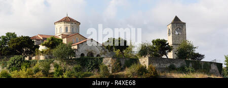 Exterior view of Aya Sofya mosque and bell tower in Trabzon, Turkey. Stock Photo