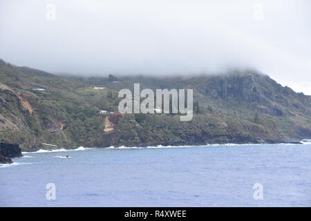 Part of the Adamstown settlement on Pitcairn Island Stock Photo