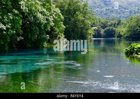 The Bistrice River in Albania Stock Photo