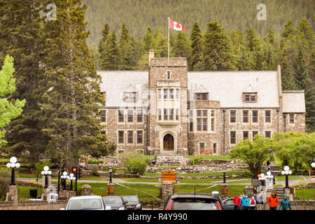 BANFF, AB, CANADA - JUNE 2018: Banff Park Administration Building in Banff. Stock Photo