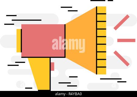 Flat design thin line concept of digital marketing Stock Vector