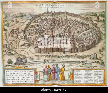 Jerusalem, View of Jerusalem. Image taken from Civitates orbis terrarum ...