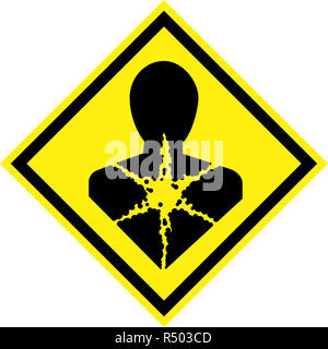 Hazard sign with carcinogenic substances symbol Stock Photo - Alamy