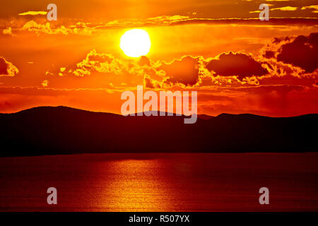 Amazing sunset above Pasman island Stock Photo