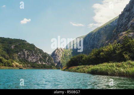 Cetina river canyon near town Omis in Croatia. Stock Photo