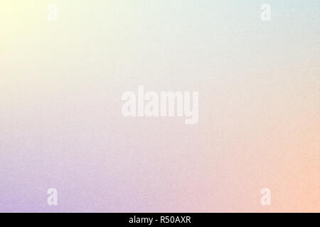 Rainbow pastel gradient background with watercolor paper texture, with Cream Yellow, Columbia Blue, Purple, Apricot colors Stock Photo