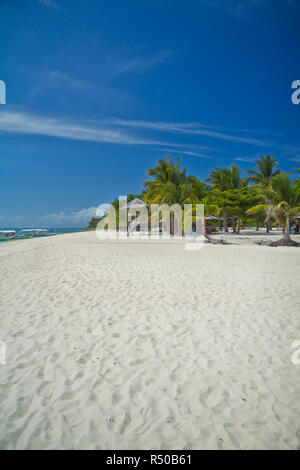 Kalanggaman Island is one of the most beautiful islands in the Philippines. The water so clear and blue, the sands so white like powder. Stock Photo