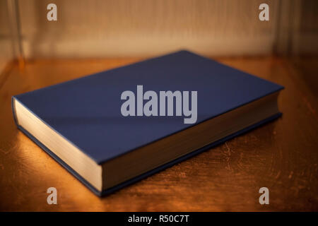 Plain Blue Hardback Book