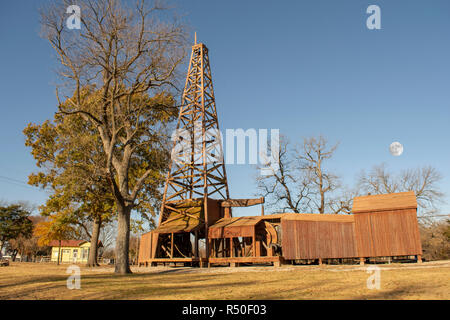 Old Oil Well Derrick in the Morning Sun Stock Photo