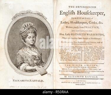 . Portrait of Elizabeth Raffald (1733-1781), British writer' . 1782 ...