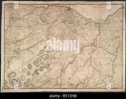 Edinburgh. [A plan of Edinburgh and the Country adjacent, fro. Edinburgh : W. Creech, 1811. A plan of Edinburgh and the Country adjacent.  Image taken from [A plan of Edinburgh and the Country adjacent, from an actual Survey, representing the Towns, Villages, Gentlemen's Seats, Plantations, etc., delineated by J. Laurie]..  Originally published/produced in Edinburgh : W. Creech, 1811. . Source: Maps.8730.(2),. Language: English. Stock Photo