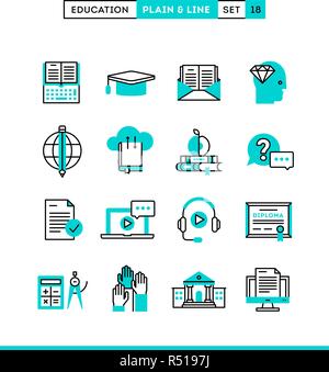 Education,online books, distance learning, webinar and more.  Stock Vector