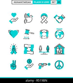Humanitarian, peace, justice, human rights and more.  Stock Vector
