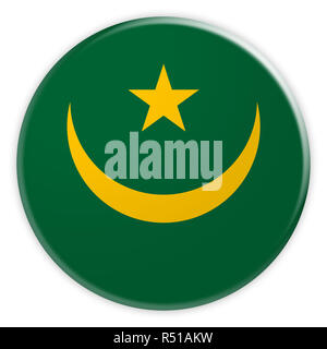 3D Flag of Mauritania on circle Stock Photo - Alamy