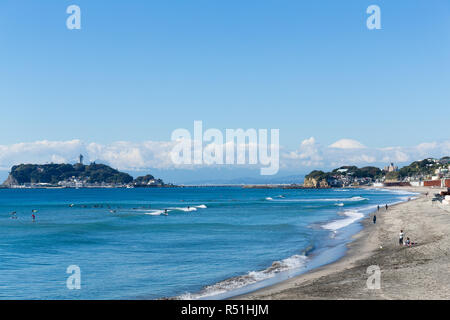 Enoshima Beach in Kamakura City Stock Photo