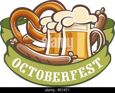 German octoberfest icon. Cartoon of german octoberfest vector icon for web design isolated on white background Stock Vector