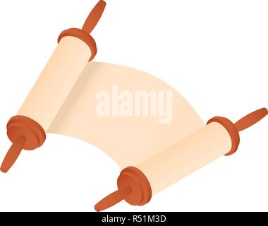 Open torah icon. Isometric of open torah vector icon for web design isolated on white background Stock Vector