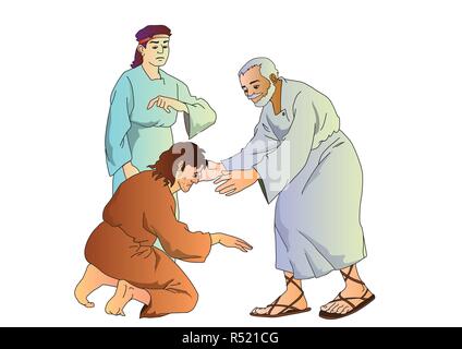 Guru and Disciples Stock Vector