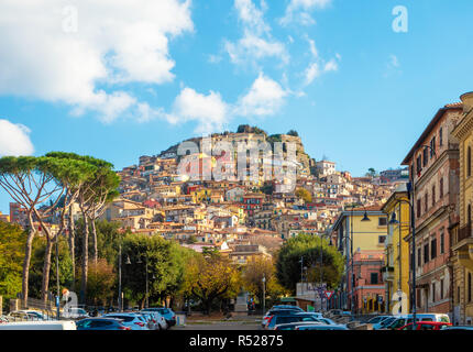 Rocca di Papa (Italy) - A nice little, old and panoramic city in the metropolitan city of Rome, on the Mount Cavo. Here a view of historic center. Stock Photo