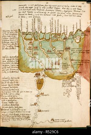 Historical map of the Middle East circa 1600 Stock Photo - Alamy