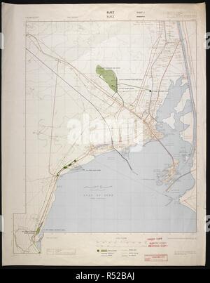 Map of the Suez Canal in Egypt showing the water way from the Stock ...