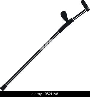 Modern walking stick icon. Simple illustration of modern walking stick vector icon for web design isolated on white background Stock Vector