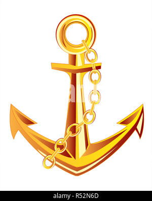 Anchor from gild Stock Photo