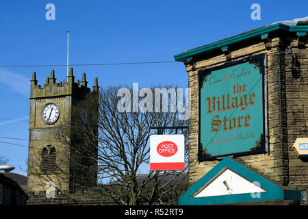 Peak District village of Hayfield Derbyshire England Stock Photo