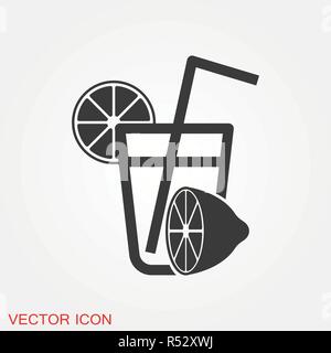 Cocktail icon vector, pictogram isolated on background Stock Vector