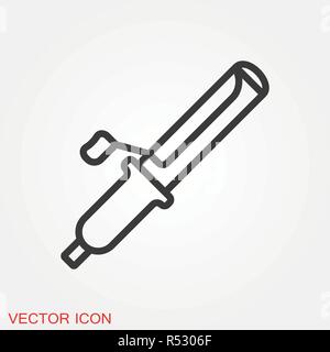 Curlers vector icon for websites, web design, mobile app, info graphics Stock Vector