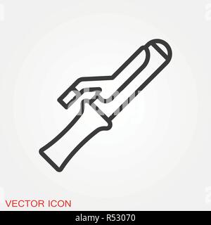 Curlers vector icon for websites, web design, mobile app, info graphics Stock Vector