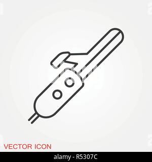 Curlers vector icon for websites, web design, mobile app, info graphics Stock Vector