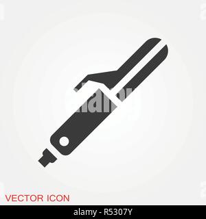 Curlers vector icon for websites, web design, mobile app, info graphics Stock Vector