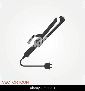 Curlers vector icon for websites, web design, mobile app, info graphics Stock Vector