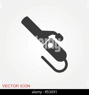 Curlers vector icon for websites, web design, mobile app, info graphics Stock Vector
